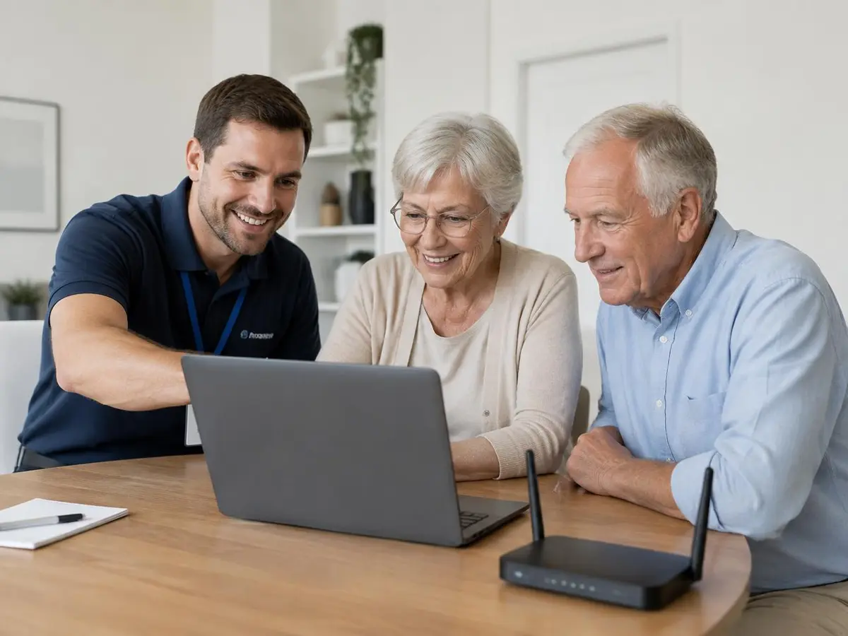 Informaticien Direct Informatique aidant un couple à domicile